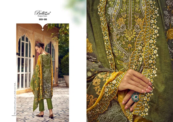 Guzarish Vol 16 By Belliza Embroidery Cotton Printed Dress Material Wholesale Shop In Surat